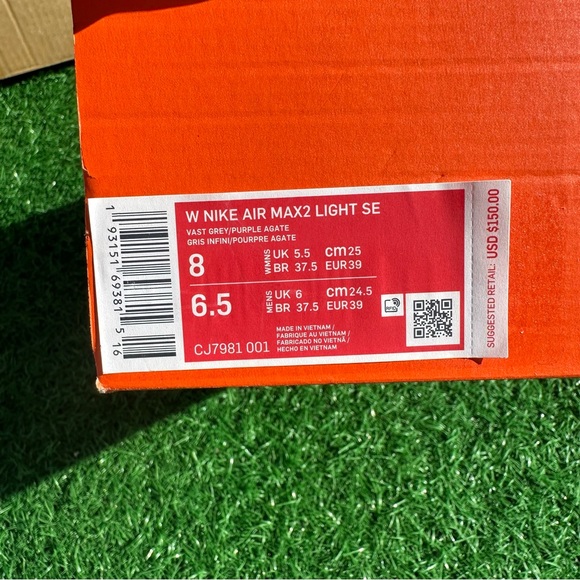 Nike Air Max 2 Light Se Vast Grey / Purple Agate - Picture 3 of 11